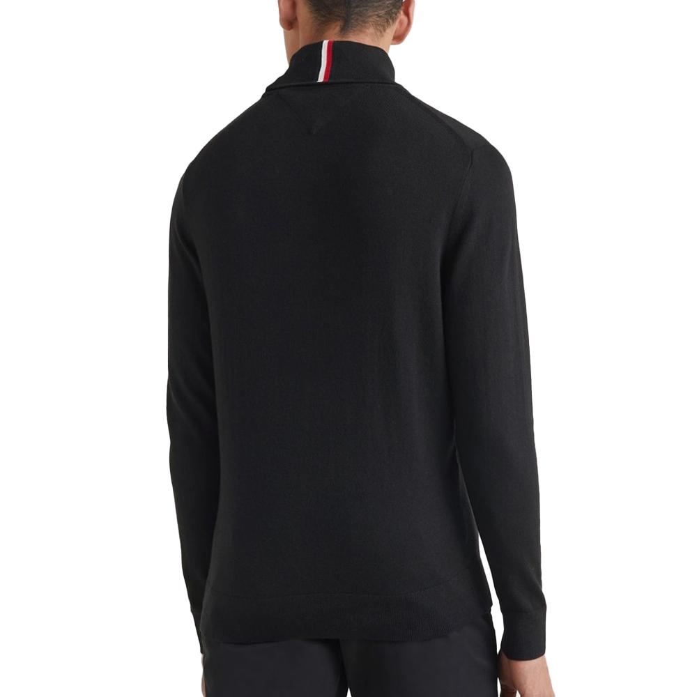 Pull Noir Homme Tommy Hilfiger Pima Org vue 2