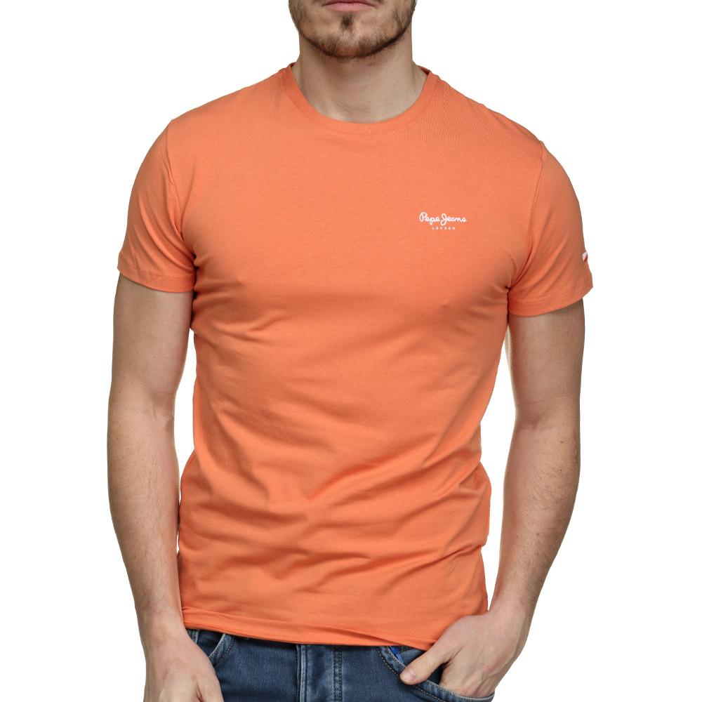 T-shirt Orange Homme Pepe Jeans Jack pas cher