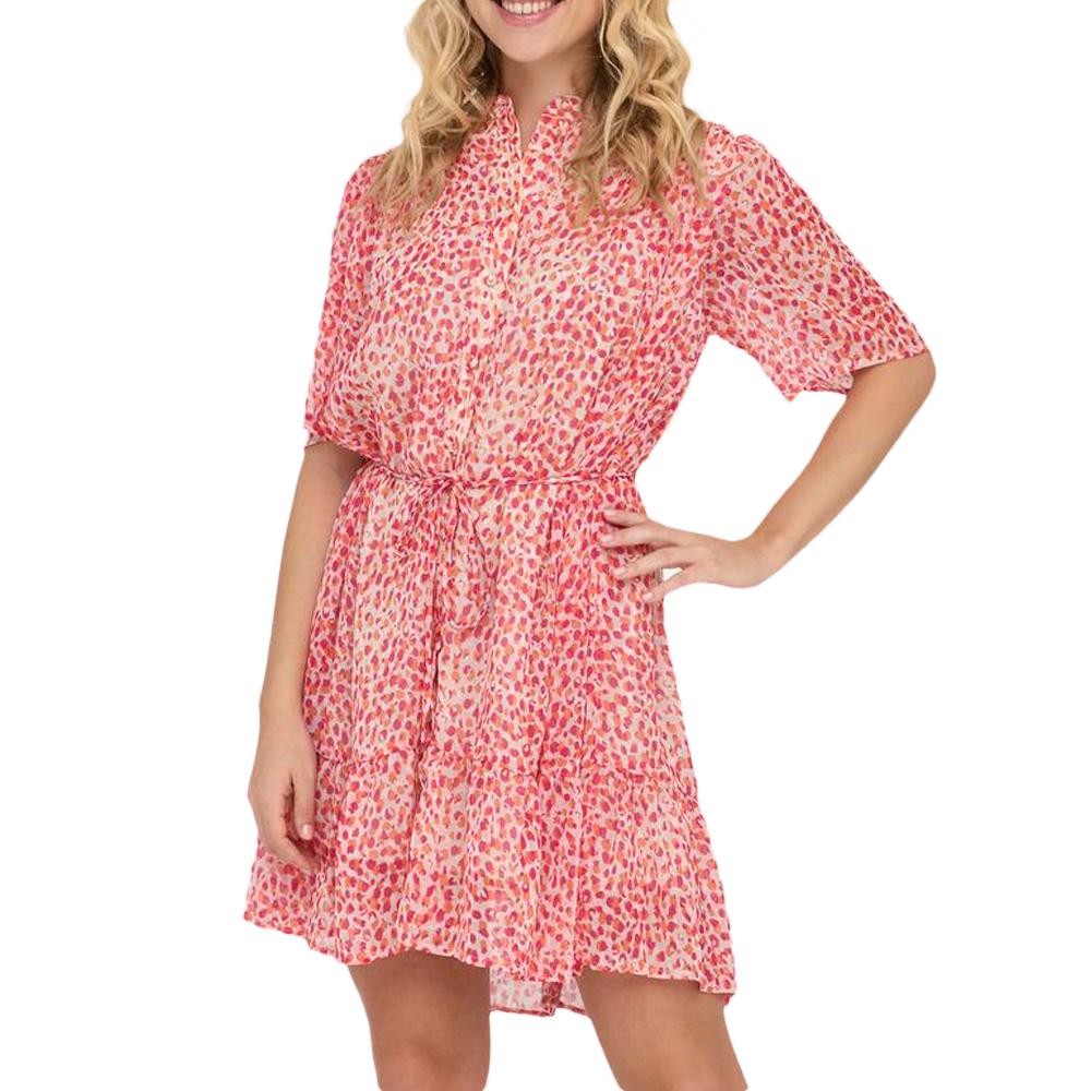 Robe Orange/Ecru Imprimé Femme JDY 15317318 pas cher