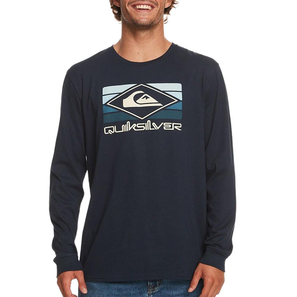 T-Shirt Manches longues Marine Homme Quiksilver Qsrainbowls pas cher