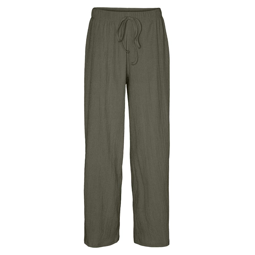 Pantalon Fluide Kaki Femme Vero Moda Luna pas cher