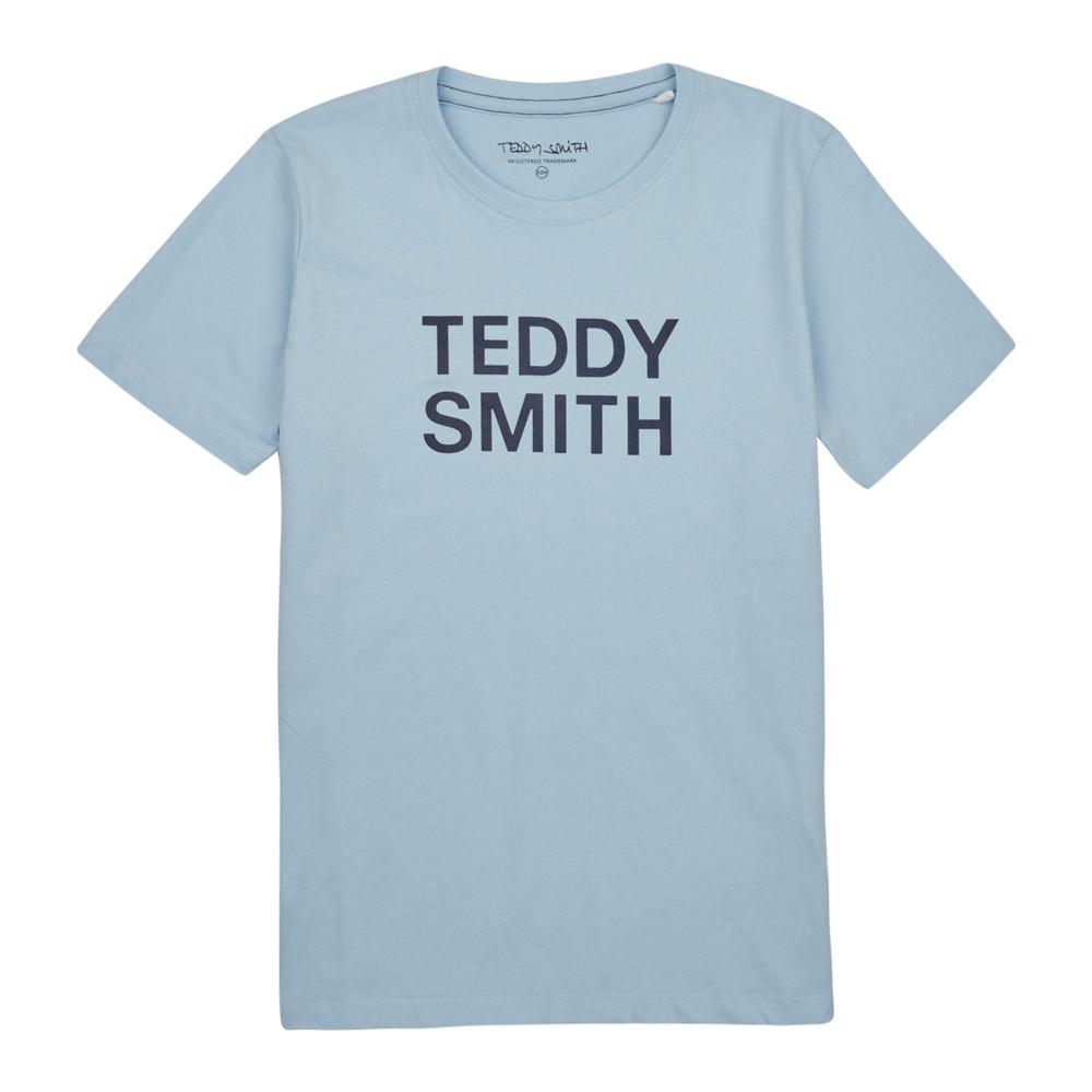 T-shirt Bleu Garçon Teddy Smith Ticlass3 Mc pas cher