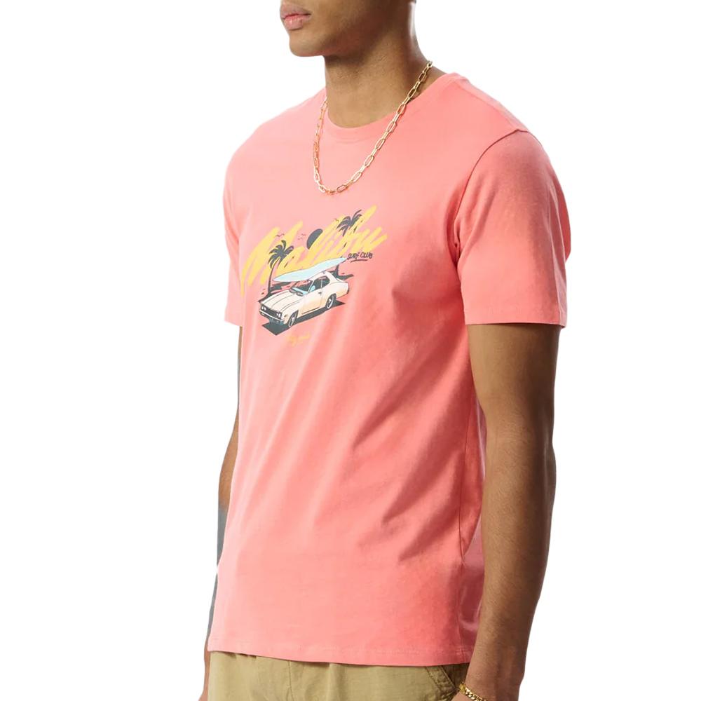T-Shirt Rose Homme Teddy Smith Malibu vue 2
