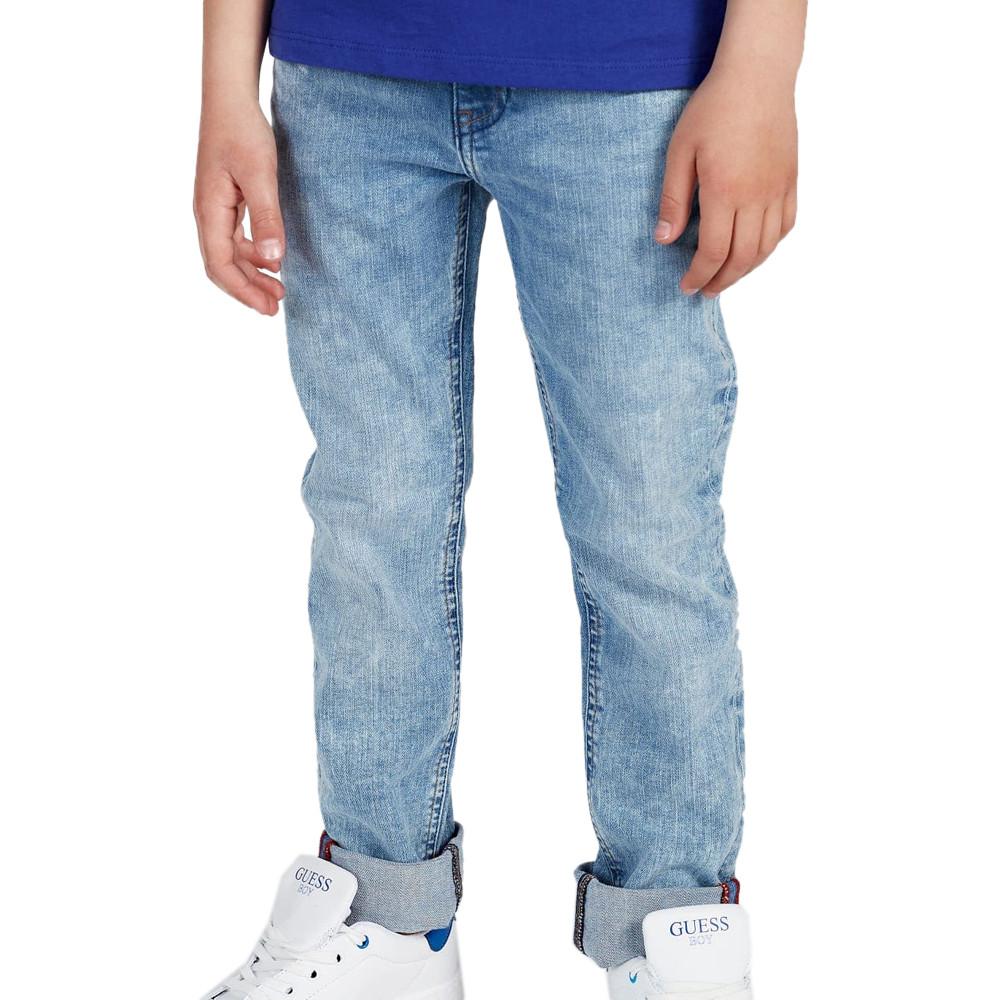 Jean Slim Bleu Garçon Guess pas cher