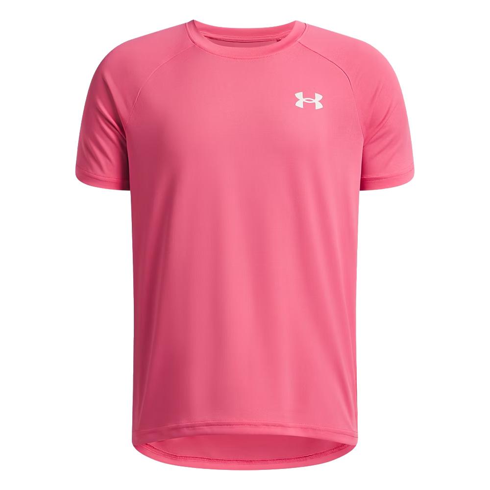 Maillot de sport Rose Garçon Under Armour Tech 2.0 SS pas cher