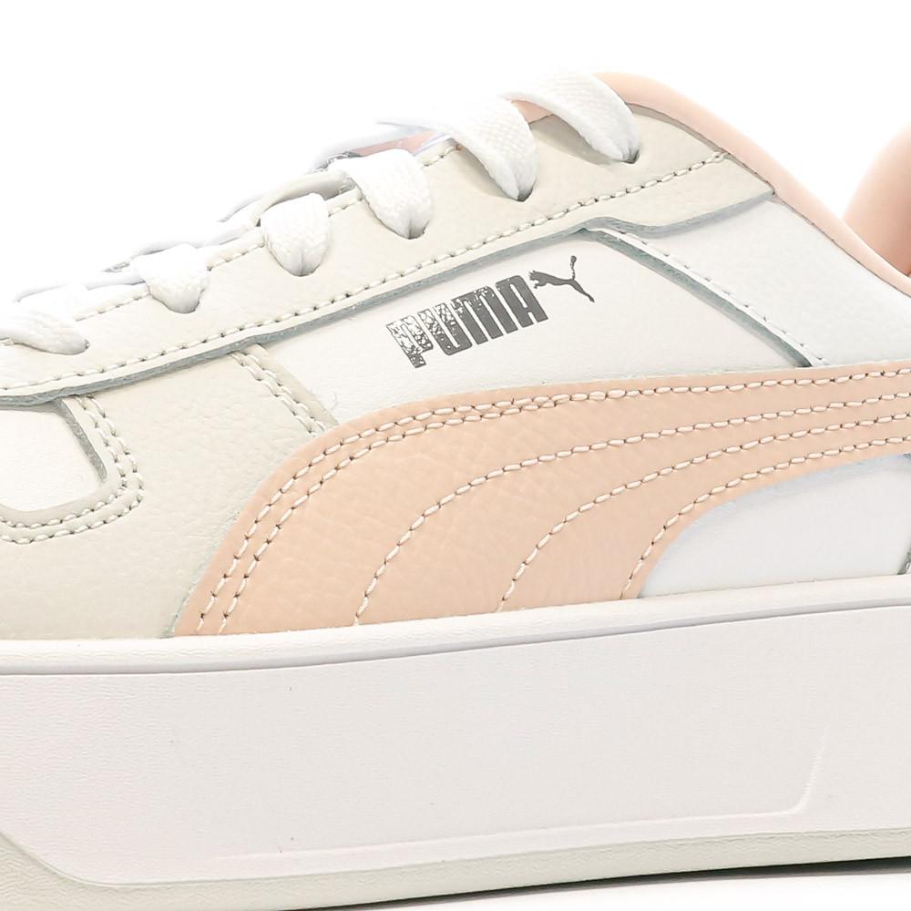 Baskets Blanches/Rose Femme Puma Carina vue 7