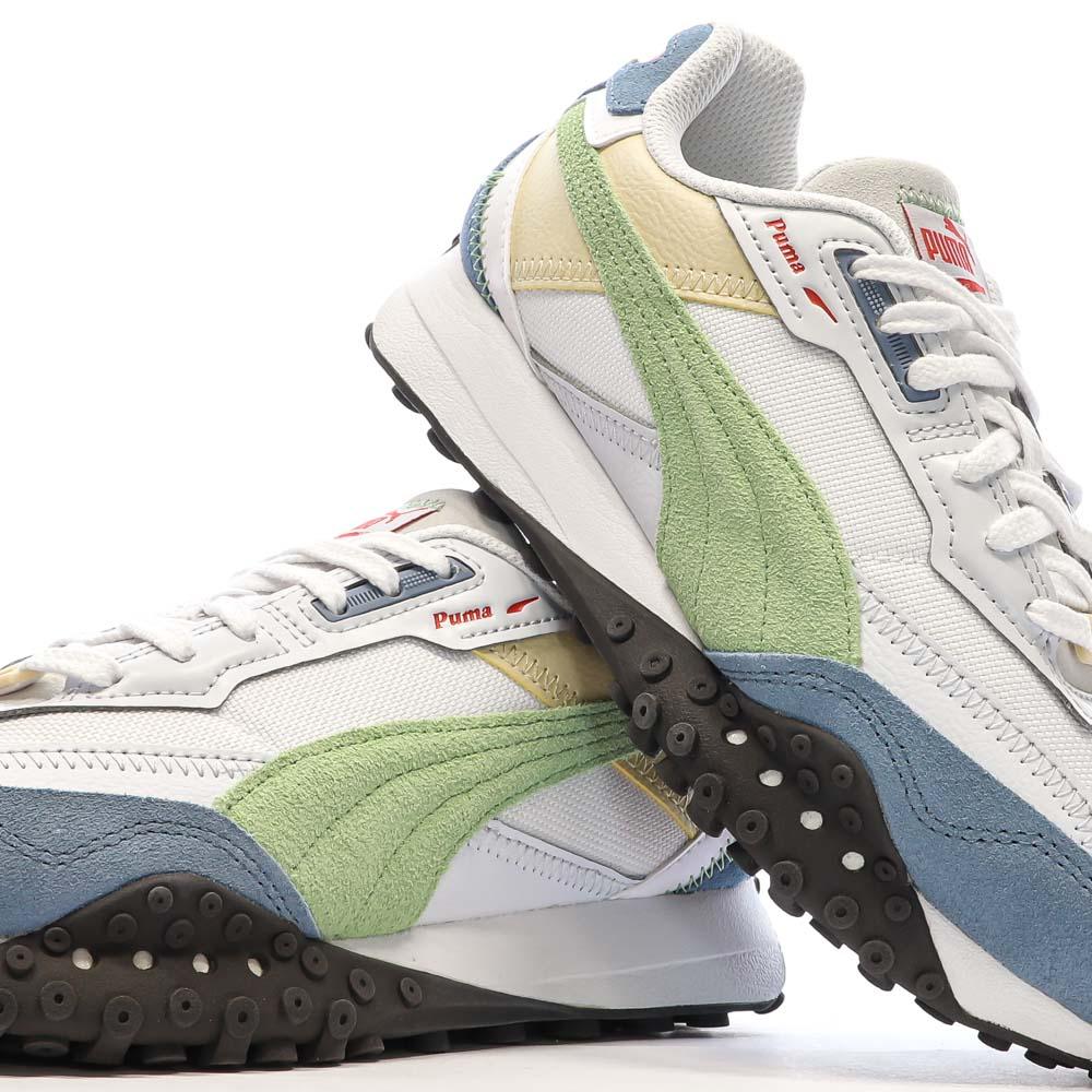 Baskets Bleu/Blanc/Vert Garçon Puma Blktop Rider Bts vue 7