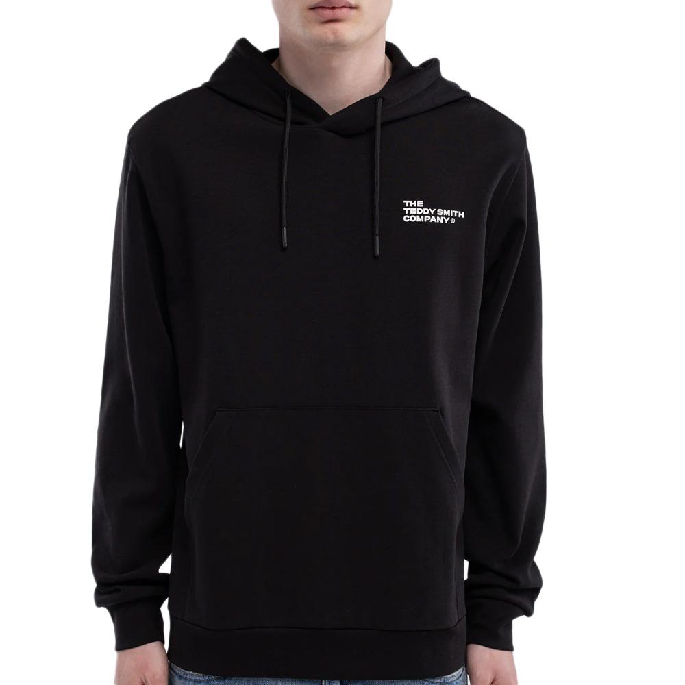 Sweat à Capuche Noir Garçon Teddy Smith Company pas cher
