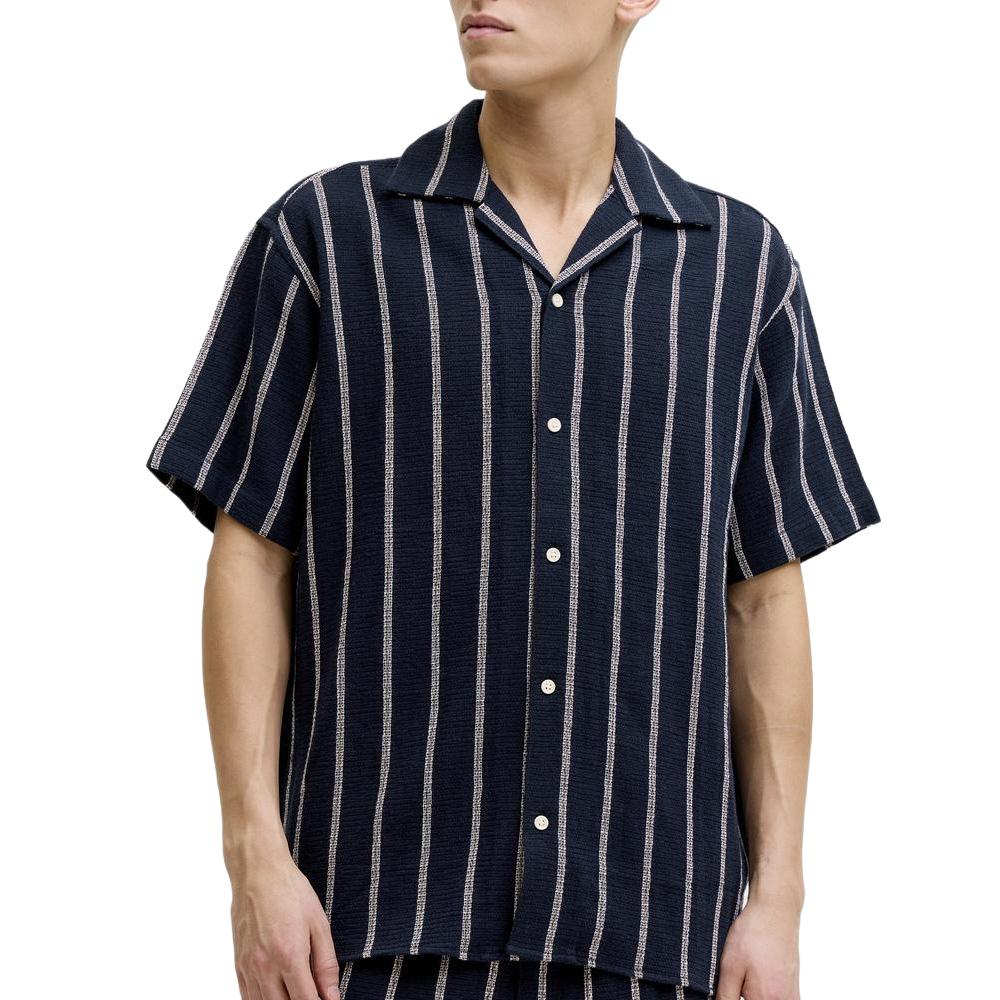 Chemise Rayure Écru/Marine Homme Jack & Jones Stripe Resort pas cher