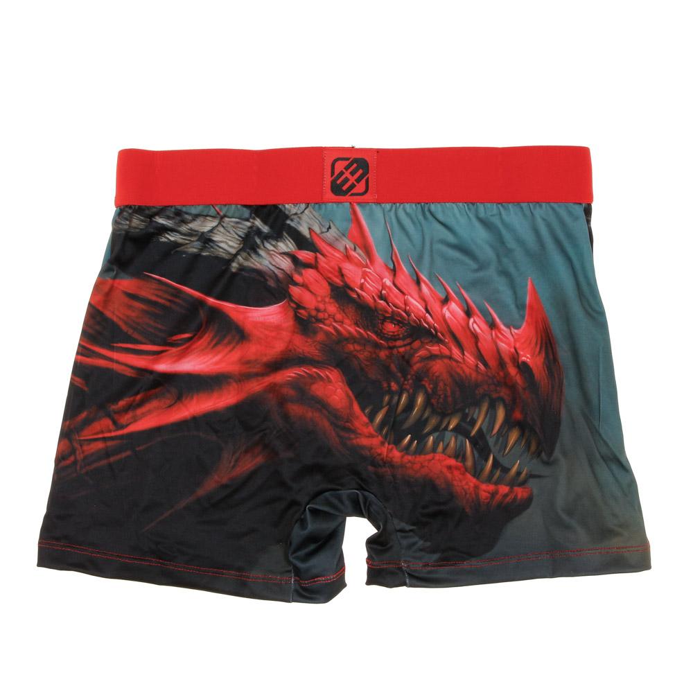 Boxer Noir/Rouge à Imprimés Homme Freegun Dragon vue 2