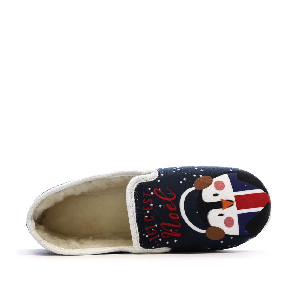 Pantoufles Marine Homme PSG Cinoel vue 4