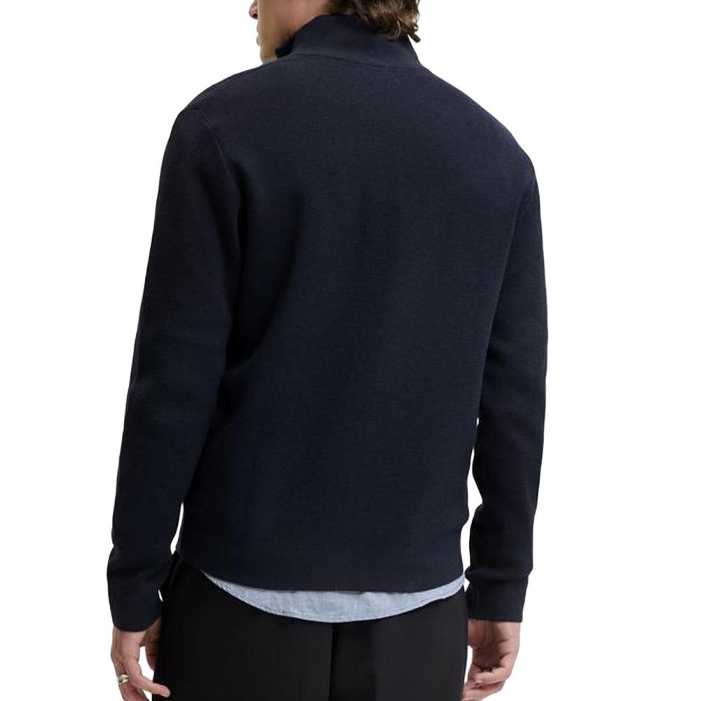 Pull Zippé Marine Homme Jack & Jones Milano vue 2