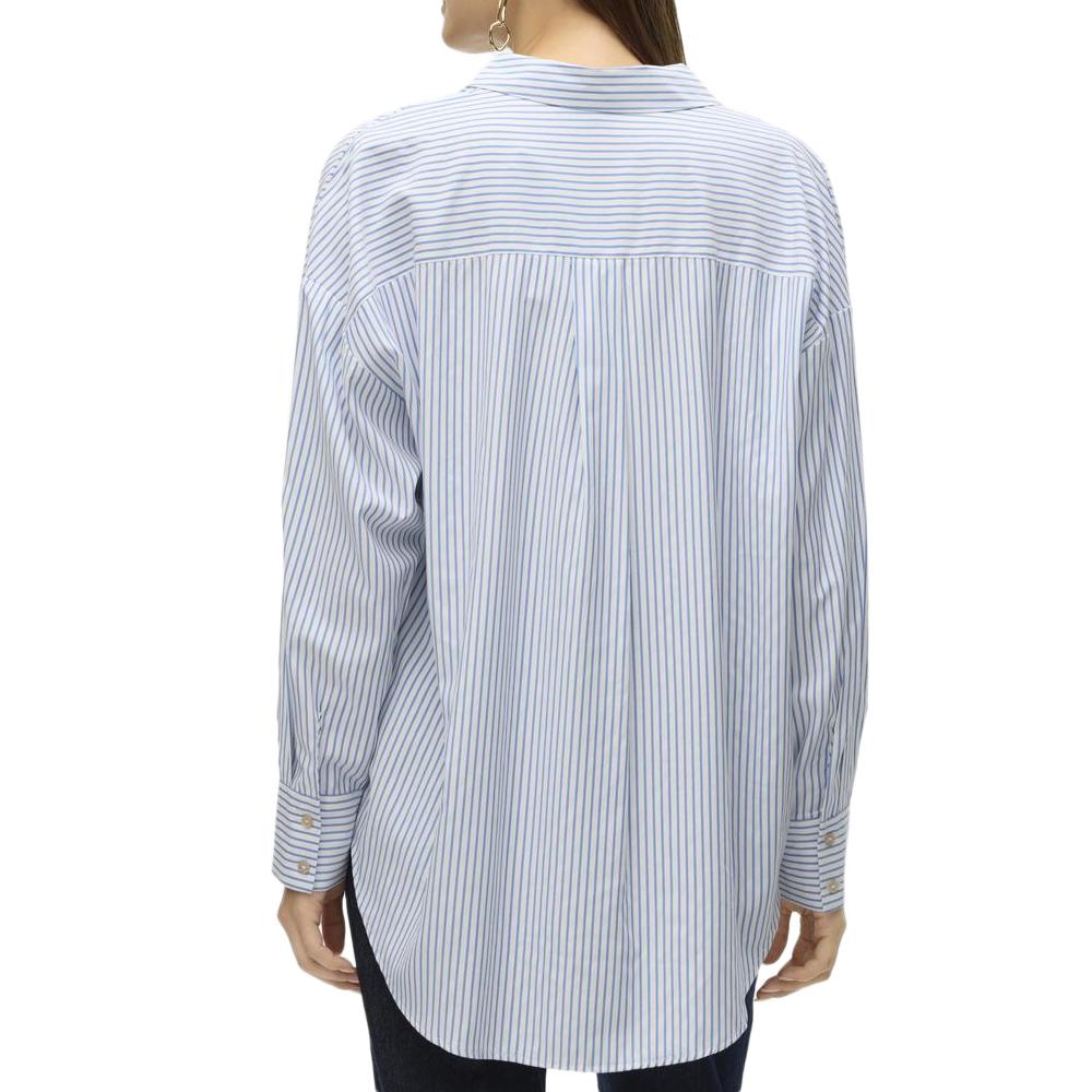 Chemise Blanche/Bleu à rayures Femme Vero Moda Nora vue 2