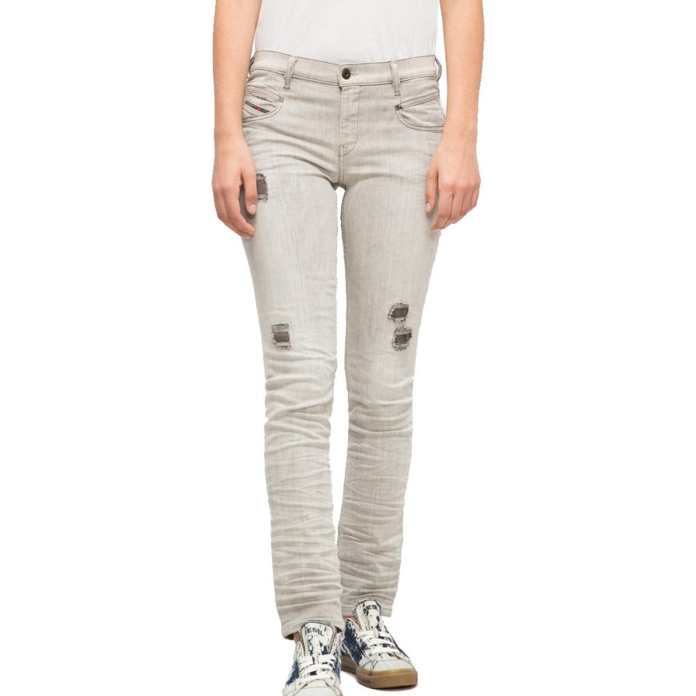 Jean Slim Gris Femme Diesel BELTHY pas cher
