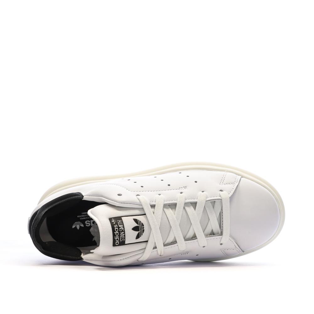 Baskets Blanches/Noires Femme Adidas Stan Smith Pf W vue 4