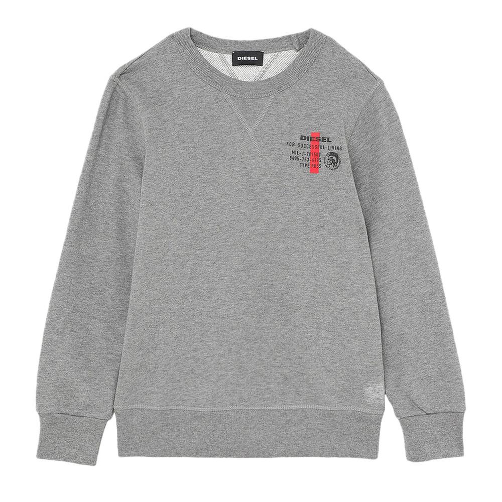 Sweat Gris Garçon Diesel Swillyz Felpa pas cher