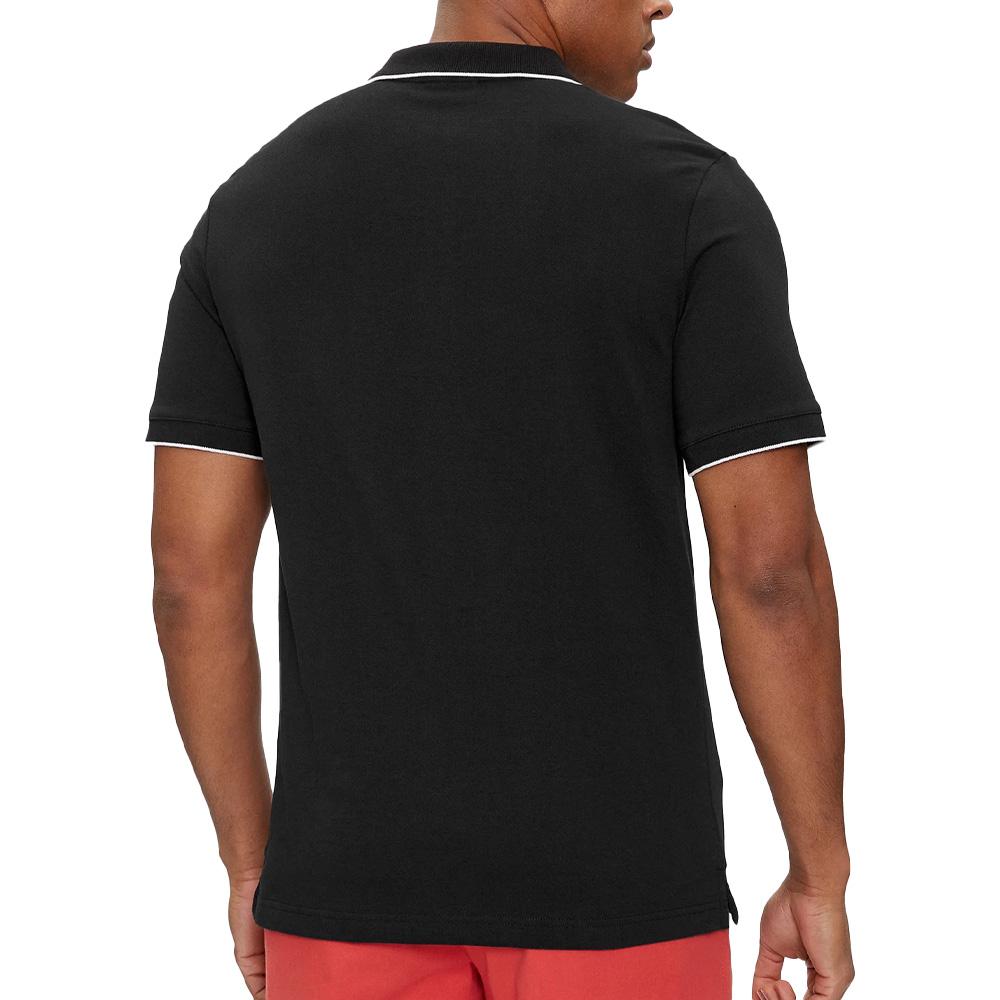 Polo Noir Homme Calvin Klein Jeans Stretch vue 2