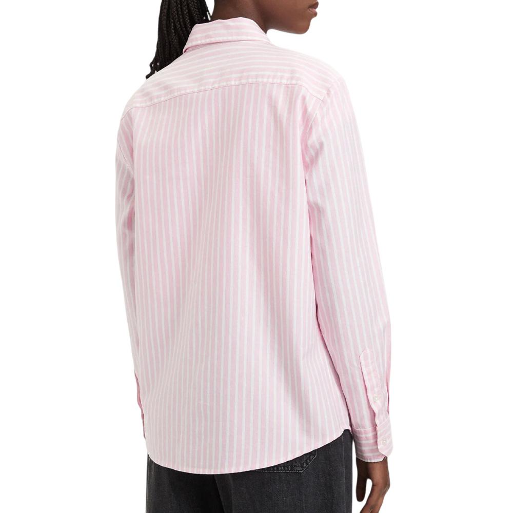 Chemise Rose à rayures Femme Tommy Hilfiger Oxford vue 2