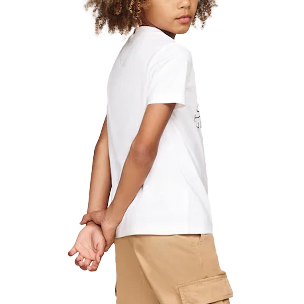 T-shirt Blanc Garçon Tommy Hilfiger Nautical vue 2