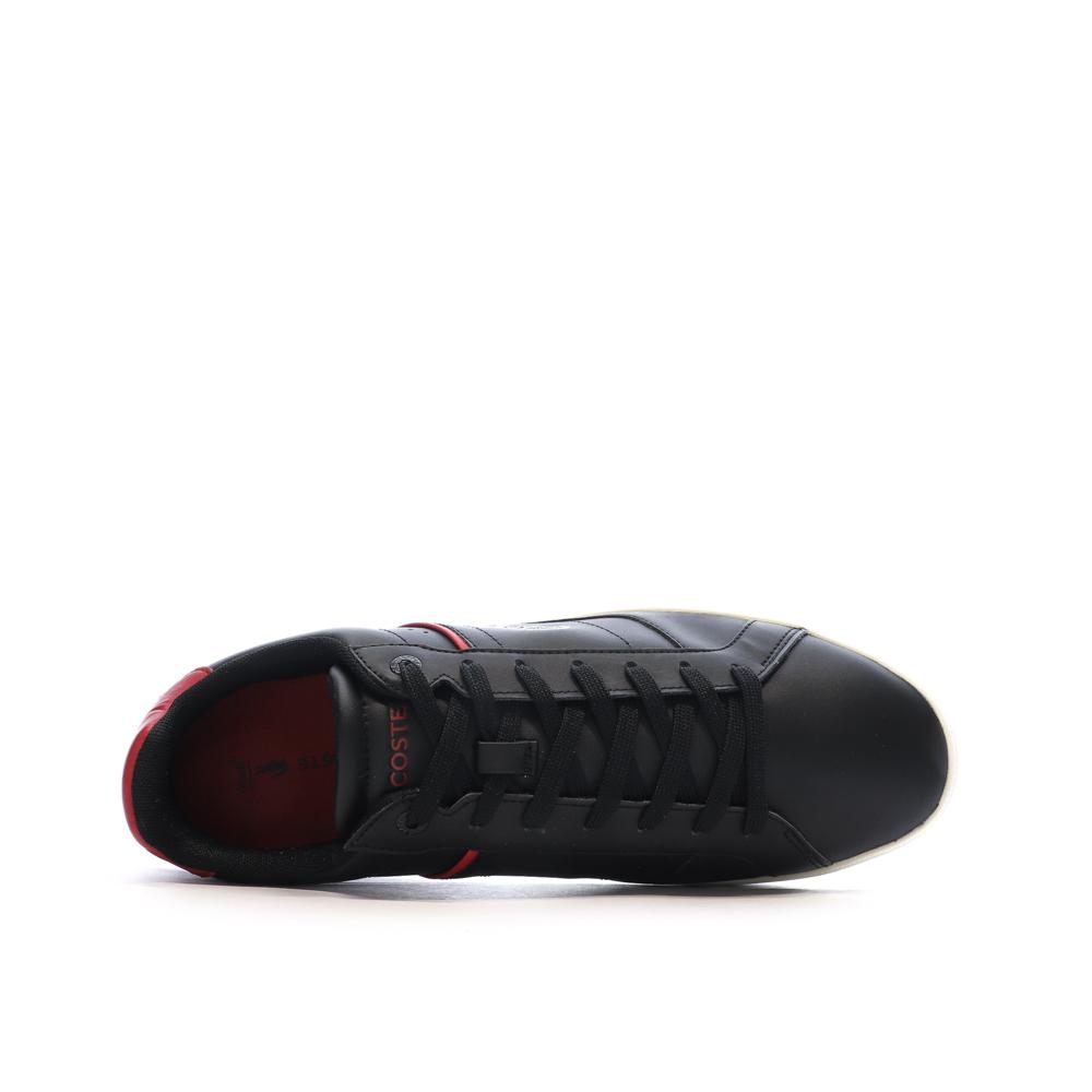 Baskets Noires/Rouges Homme Lacoste Court vue 4