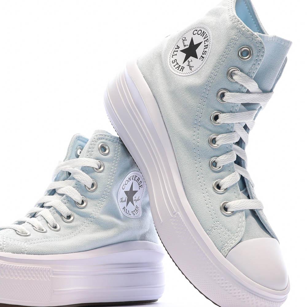 Baskets Bleu Ciel Femme Converse Chuck Taylor All Star Move vue 7