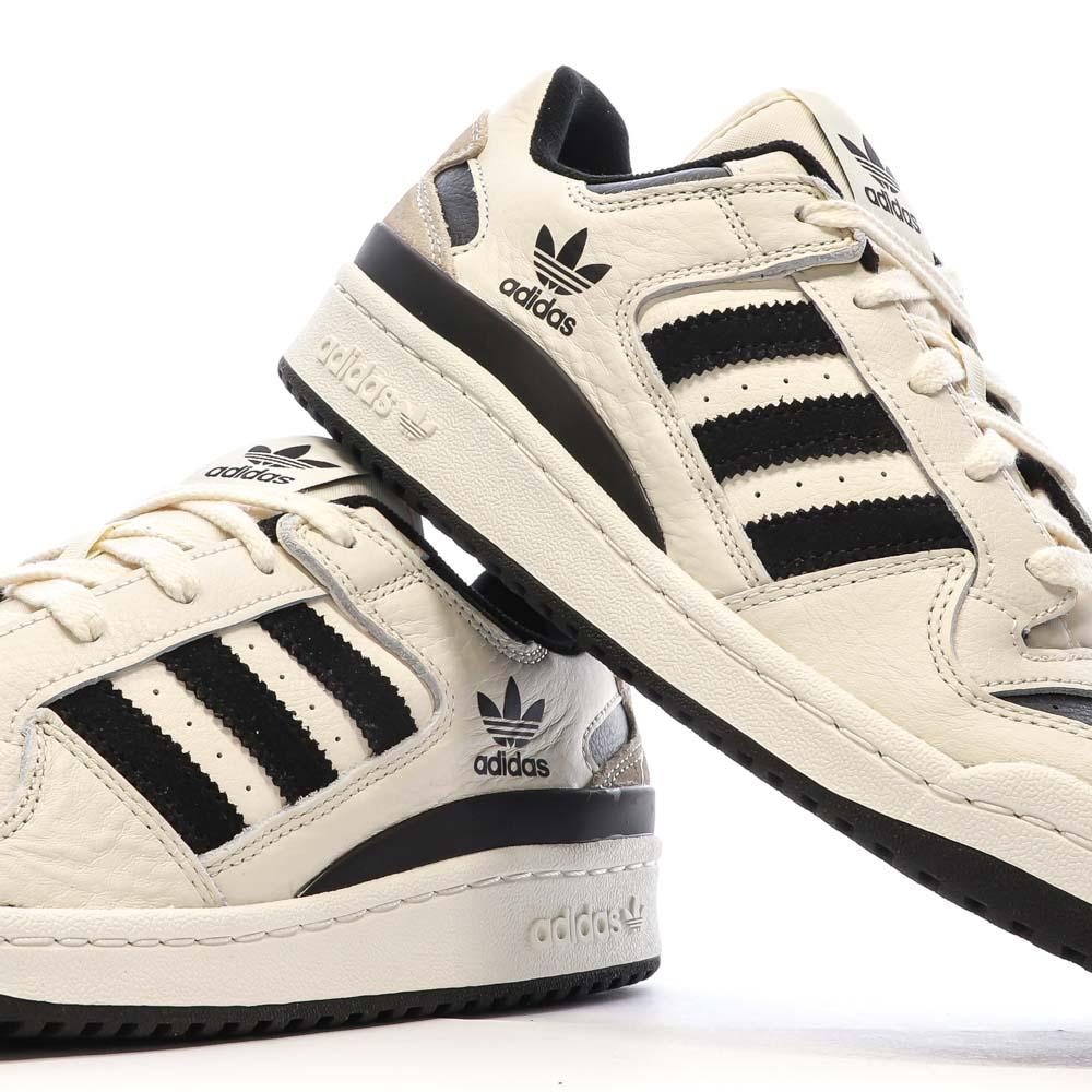 Baskets Beige/Noir Homme Adidas Forum Low vue 7