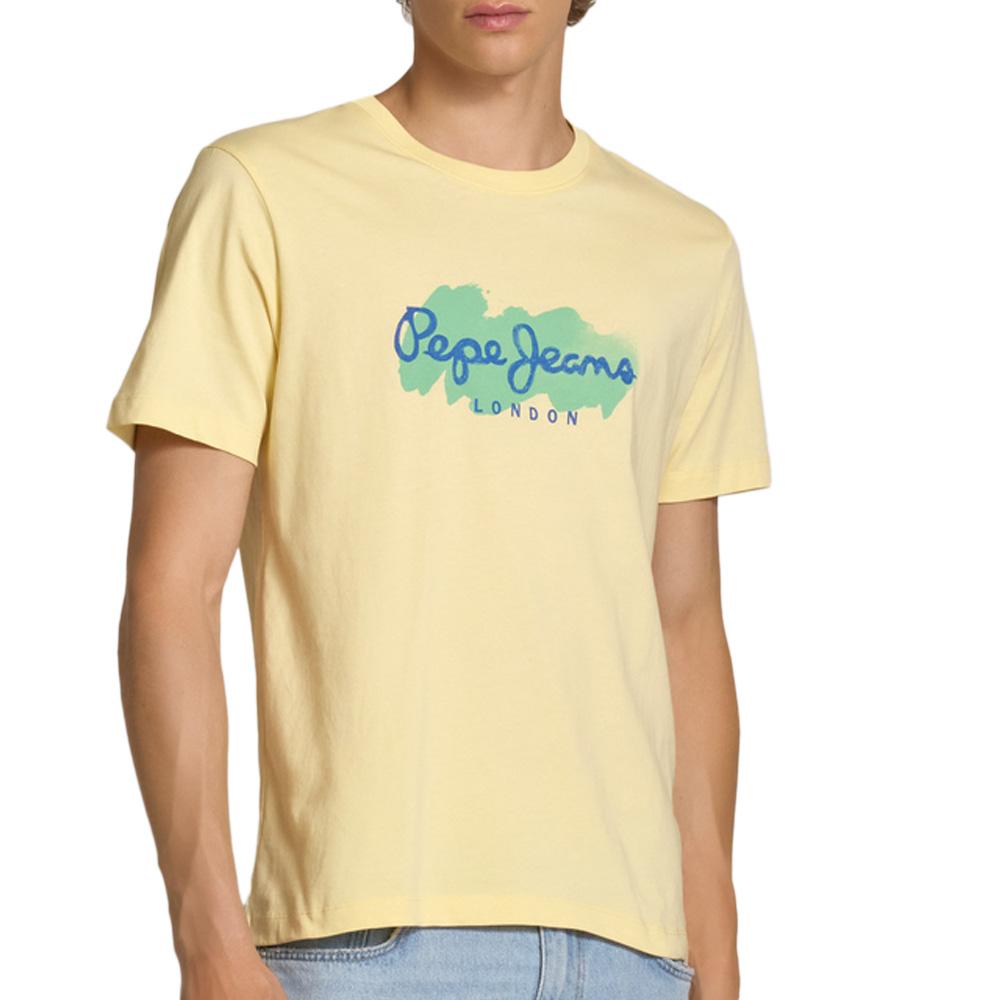 T-shirt Jaune Homme Pepe jeans Milton pas cher
