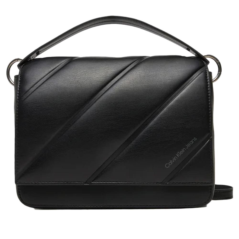 Sac Bandoulière Noir Femme Calvin Klein Jeans Quilted Boxy Flap pas cher