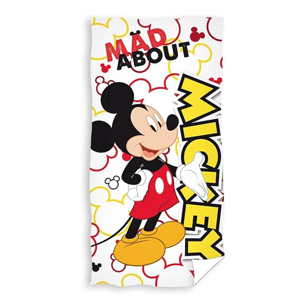 Serviette de Bain Blanche Myszka Mickey 70x140 pas cher