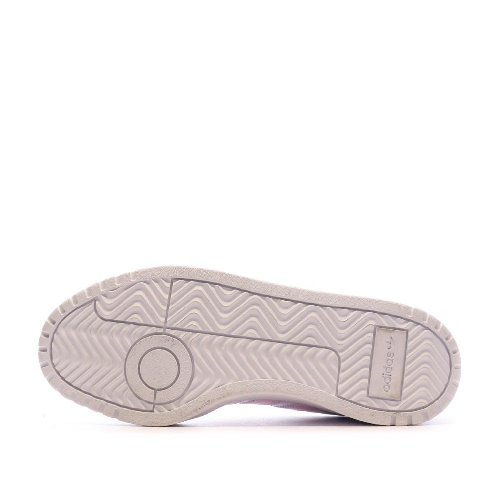Baskets Blanche/Rose Femme Adidas Team Court vue 5