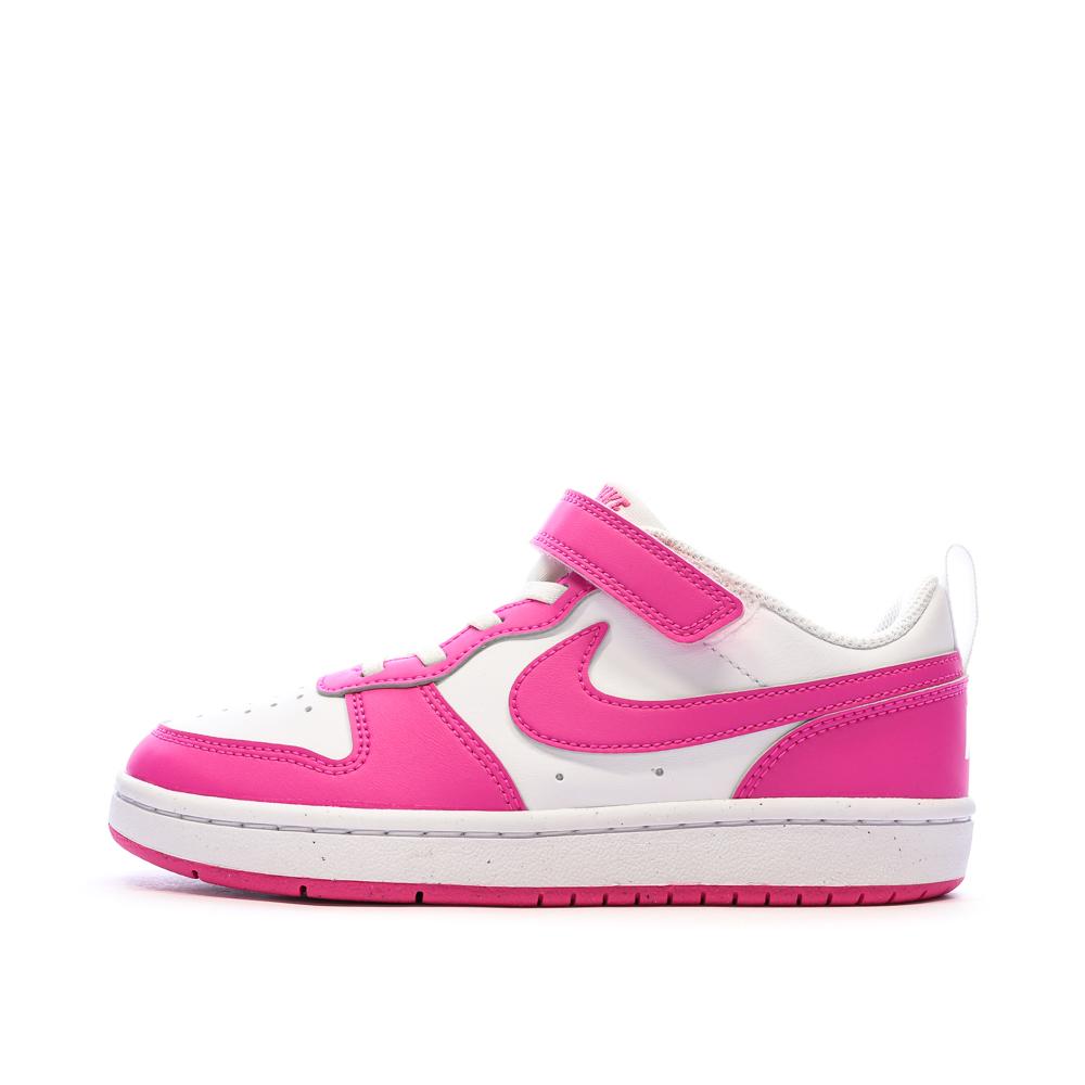 Baskets Noir/Rose Fille Nike Court Borough Low