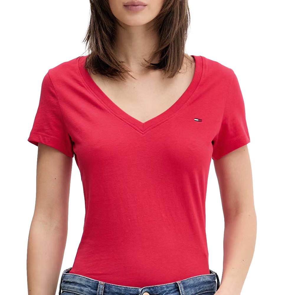 T-shirt Rouge Clair Femme Tommy Hilfiger Aruba 120 pas cher