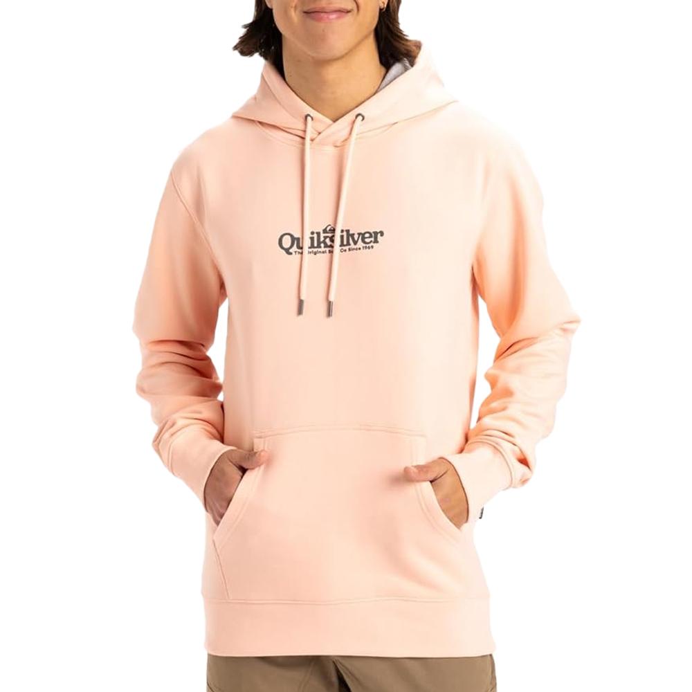 Sweat à Capuche Corail Homme Quiksilver Fineline pas cher