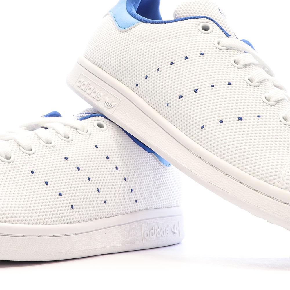 Baskets Blanches/Bleu Homme Adidas Stan Smith ID3115 vue 7
