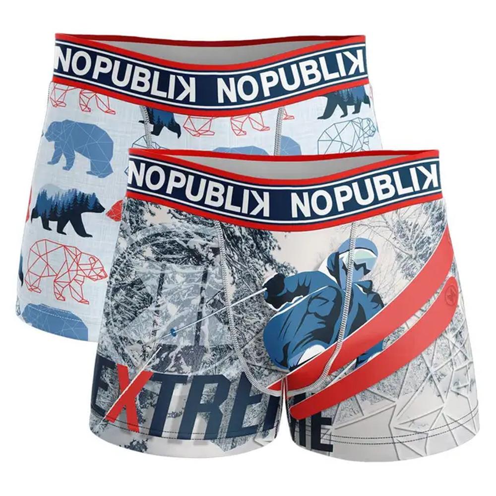 x2 Boxers Bleu/Rouge Enfant No Publik Extreme pas cher