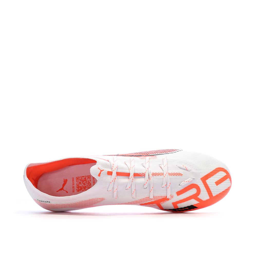 Chaussures de Football Blanc/Rouge Homme Puma Ultra 5 Pro Fg/ag vue 4