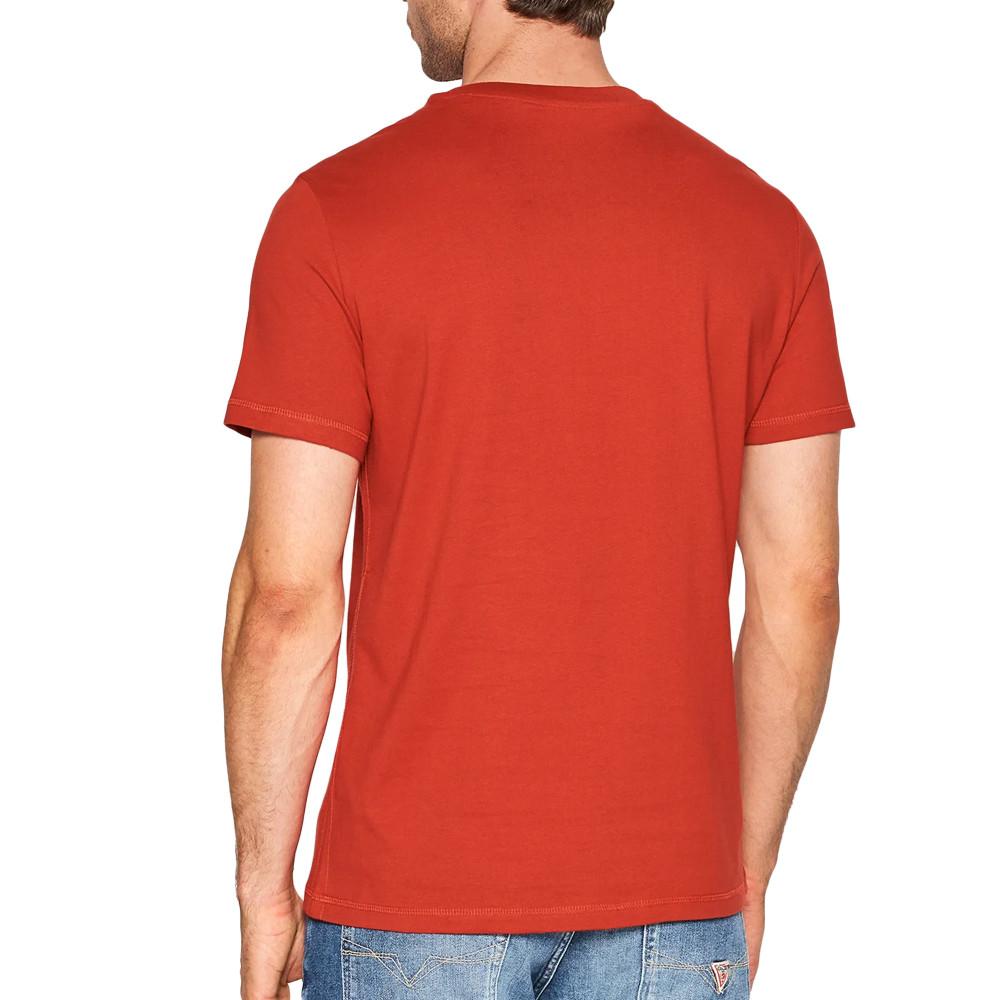 T-shirt Rouge Homme Guess Aidy vue 2