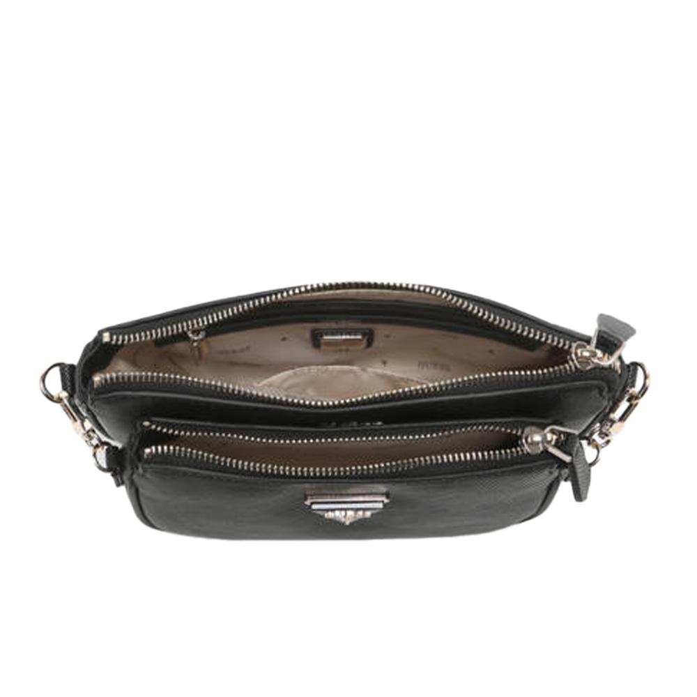 Sac à bandoulière Noir Femme Guess Noelle Saffiano vue 3