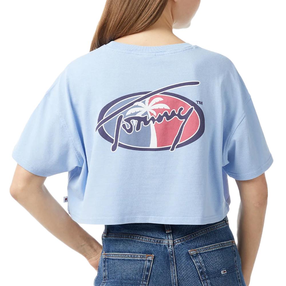 T-shirt Bleu Femme Tommy Hilfiger DW0DW17832 vue 2