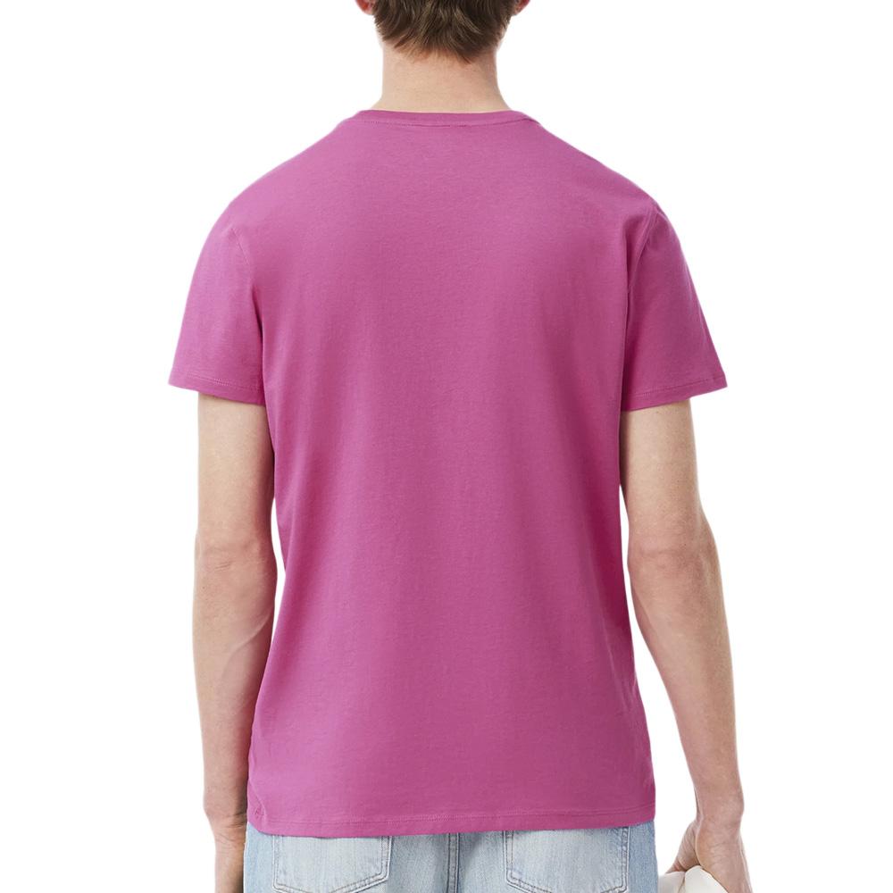 T-shirt Fuchsia Homme Lacoste TH6709 vue 2