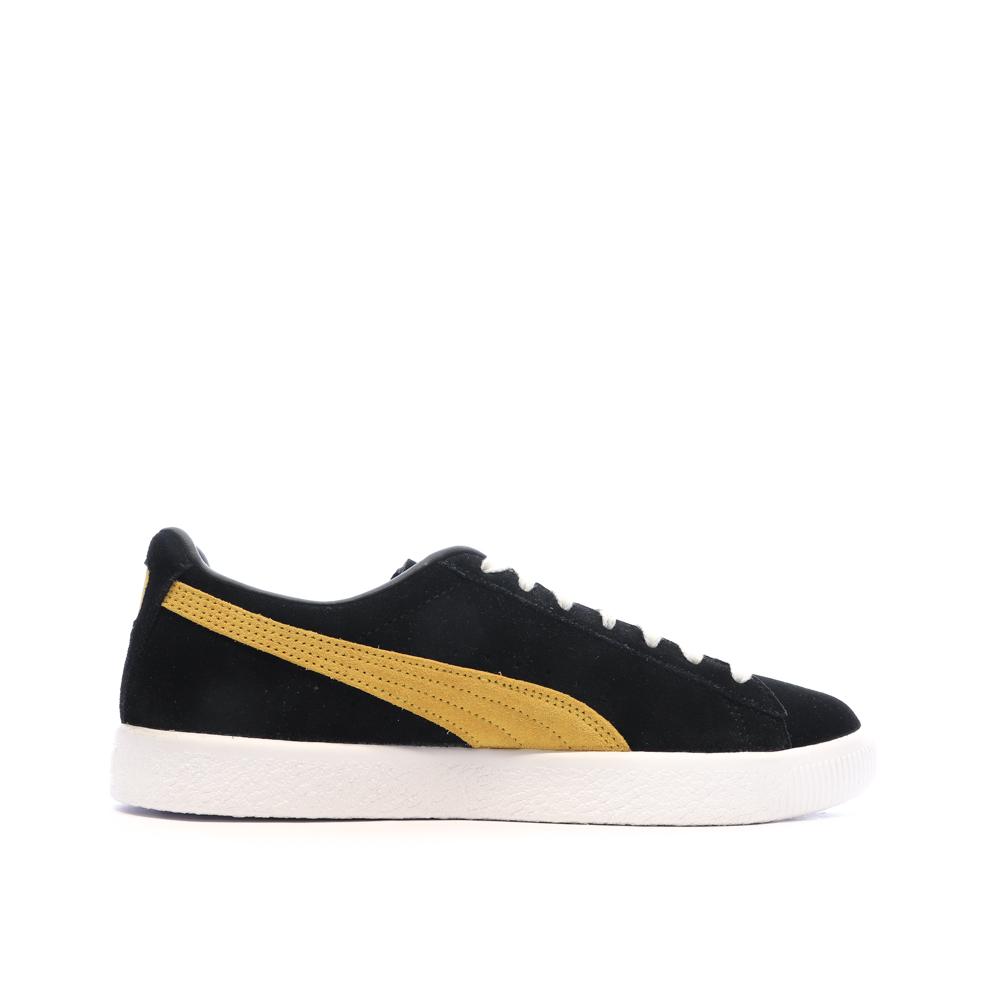 Baskets Noir/Jaune Mixte Puma Clyde OG vue 2
