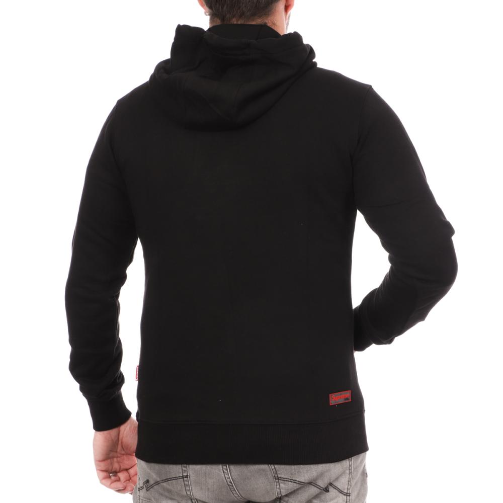 Sweat à Capuche Noir/Rouge Homme Supreme Grip Diego vue 2