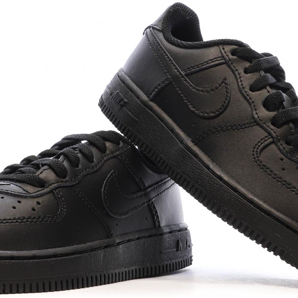 Baskets Blanches Noires Nike Force 1 vue 7