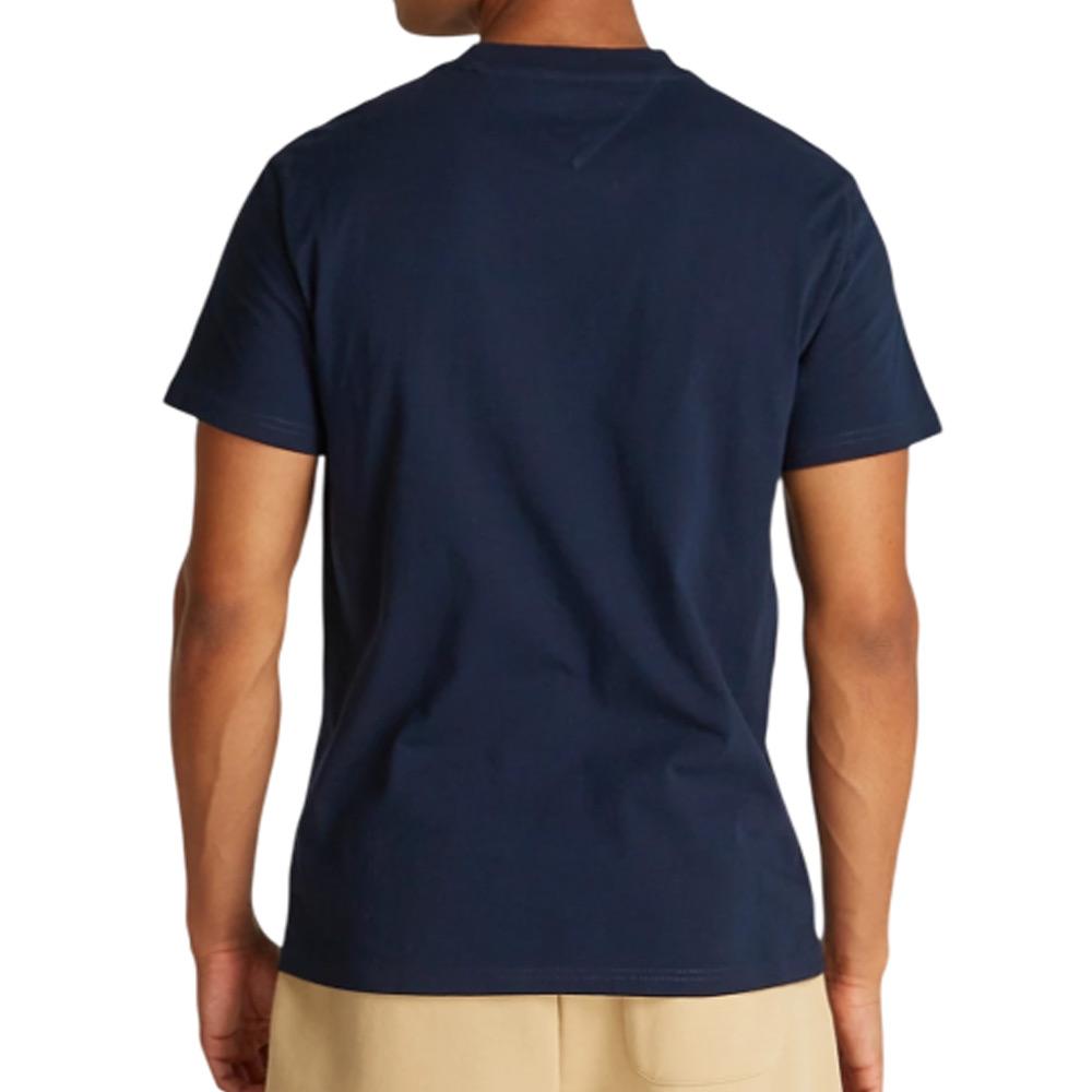 T-shirt Marine Homme Tommy Hilfiger Linear 88 vue 2