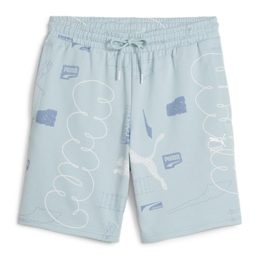 Short Bleu Homme Puma Classics Brand Love pas cher