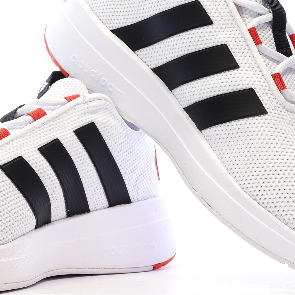 Baskets Blanches/Noires Garçon Adidas Racer vue 7