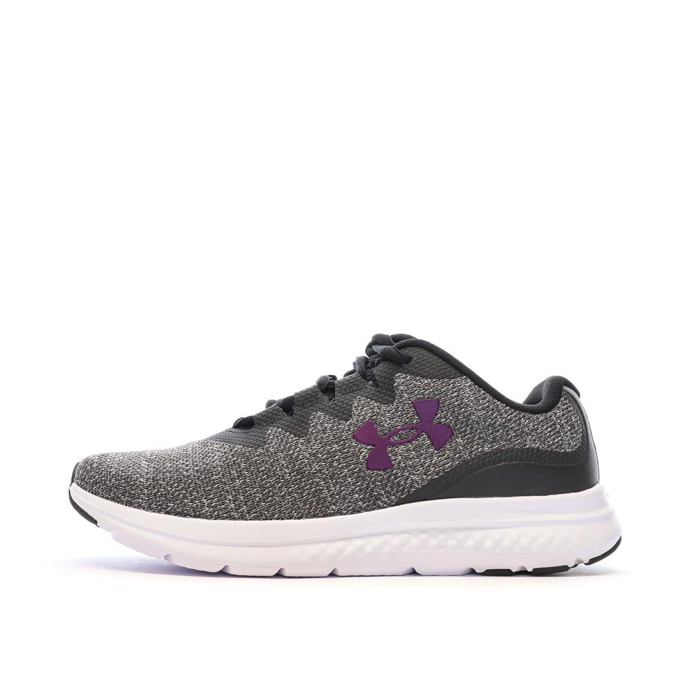 Zapatillas Running Under Armour Charged Gris/Morado, Mujer barato