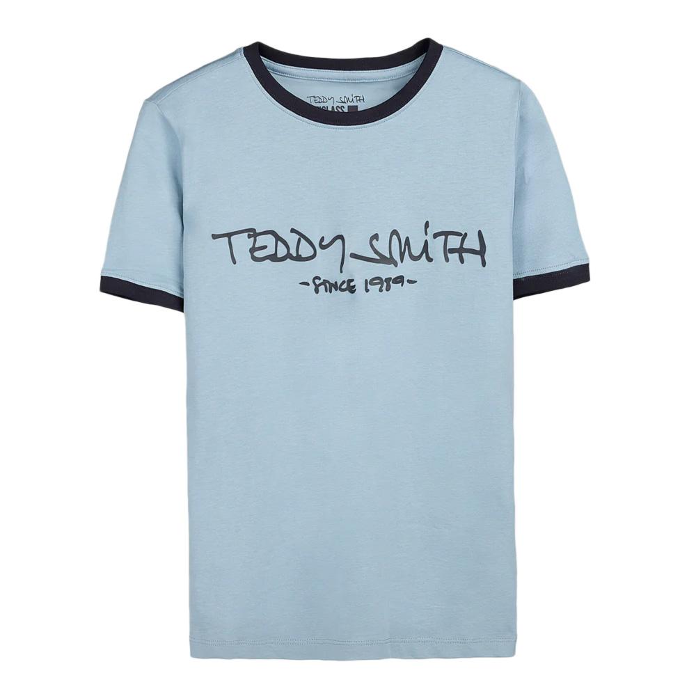 T-Shirt Bleu Homme Teddy Smith Ticlass pas cher