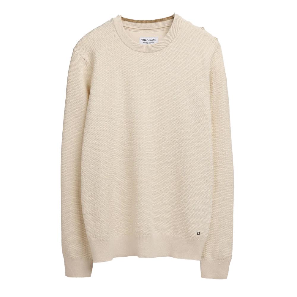 Pull Écru Homme Teddy Smith Ralster pas cher