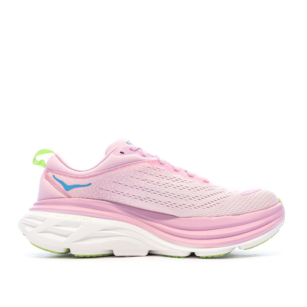 Chaussures running Rose Femme Hoka Bondi 8 vue 2